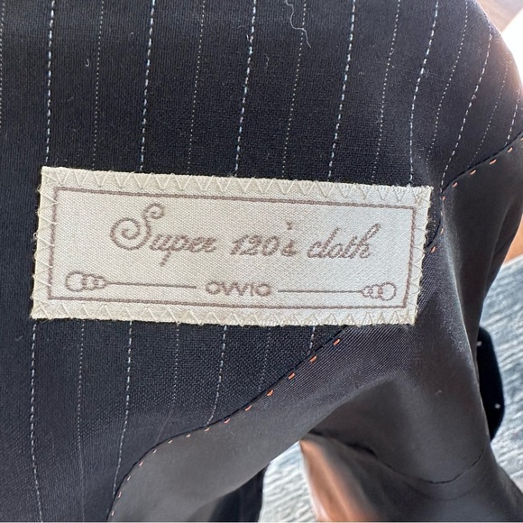 Loro Piana Wool by Ovvio Men's  3 Button Pinstripe Blazer Size: 42 - Picture 7 of 15